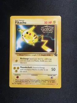 Pikachu Pokemon Card WB Movie Black Star Promo Stamped 4 Vintage WOTC - - Image 1