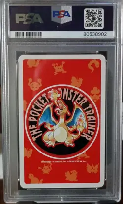 1996 POKEMON RED VERSION PLAYING CARDS 8 OF SPADES #065 ALAKAZAM PSA 10 - Image 2