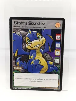 NEOPETS TRADING CARD GAME STARRY SCORCHIO PROMO CARD 14/15 - Image 1