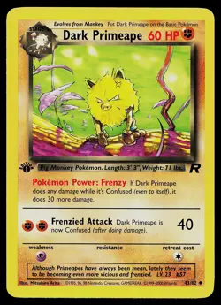 Pokemon Card - Dark Primeape Team Rocket 43/82 Uncommon 1st Edition - Image 1