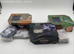 Assorted Nintendo Multicolor Pokemon Trading Cards Game Mixed Lot In Tin Box - Image 1