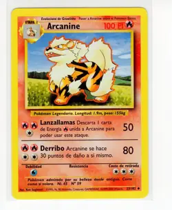 ~ESP~ SPANISH Arcanine 23/102 Base Set Pokemon Card (Ref:ST9) - Image 1
