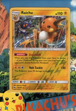 Pokemon TCG Raichu 41/147 Burning Shadows Rare Reverse Holo NM/M - Image 1