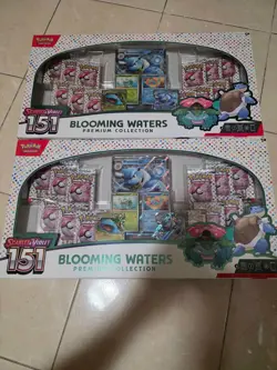 2 Boxes-Pokemon Scarlet & Violet 151 Blooming Waters Premium Collection See Pics - Image 1