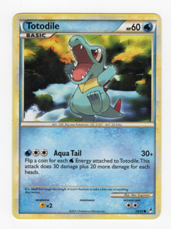 2011 Pokemon Totodile 74/95, Croconaw 41/95, Feraligatr 25/95 Call of Legends LP - Image 2