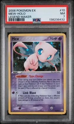 Mew 10/92 - 2006 Pokemon EX Legend Maker Holo Foil PSA 7 - Image 1