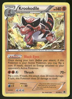 Pokemon Tcg Krookodile [Cracked Ice] #62 Pokemon Emerging Powers NM - Image 1