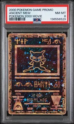 2000 Pokemon Movie Promo Ancient Mew Holo PSA 8 NM-MT - Image 1
