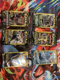 6 Mini Booster Pack Lot Pokemon TCG Sun & Moon Era Factory Sealed - Image 1