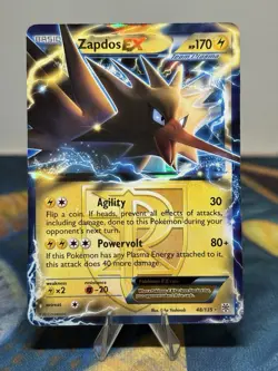Zapdos EX 48/135 Ultra Holo Rare Pokemon TCG BW Plasma Storm Team Plasma MP - Image 1