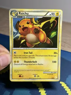 Pokemon TCG Raichu HS Trainer Kit 30/30 Holo Holo Rare MP/LP - Image 3