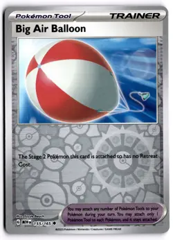 Pokemon TCG Big Air Balloon 155/165 Sv: Scarlet & Violet 151 Reverse Holo - Image 1