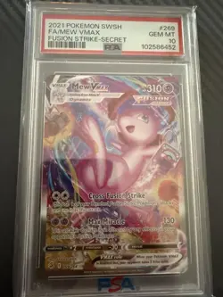 Pokemon TCG SWSH: Fusion Strike Mew VMAX 269/264 Alt Art Secret Rare PSA 10 GM - Image 4