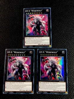 K9-X “Werewolf” (X3) JUSH-EN037 Yugioh 1st Edition (New) Super Rare - Image 1