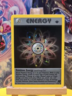 Rainbow Energy 1st Edition 17/82 Team Rocket Holo Rare 2000 - Pokemon Card - Image 1
