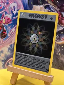 Rainbow Energy 1st Edition 17/82 Team Rocket Holo Rare 2000 - Pokemon Card - Image 3