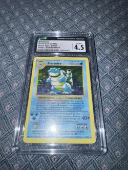 CGC 4.5 Blastoise 1999 Base Set Shadowless 2/102 Holo Pokemon Card Low Pop - Image 1