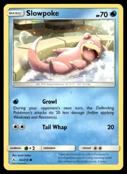 Slowpoke 42/214 Pokemon Card Unbroken Bonds Common 70 HP Near Mint H4 - Image 1
