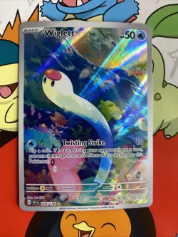 Pokemon TCG Wiglett 206/198 Scarlet & Violet Base Illustration Rare Card NM - Image 1