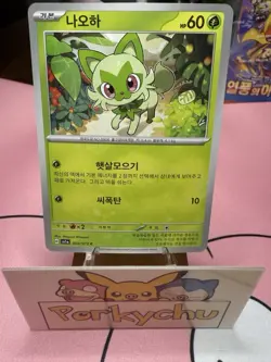 Pokemon Trading Card Sprigatito Common Regular Korean Triplet Beat 004/073 NM - Image 1