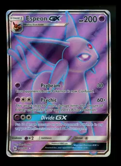 Espeon GX 140/149 Sun & Moon Base Set 2017 Full Art Holo Rare Pokemon Card TCG - Image 1