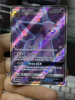 Espeon GX 140/149 Sun & Moon Base Set 2017 Full Art Holo Rare Pokemon Card TCG - Image 3