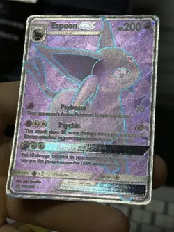 Espeon GX 140/149 Sun & Moon Base Set 2017 Full Art Holo Rare Pokemon Card TCG - Image 5