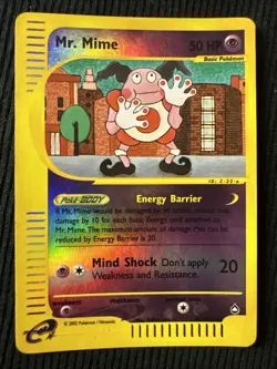 Pokemon Card Mr. Mime 95a/147 Reverse Holo Foil Aquapolis MP - Image 1
