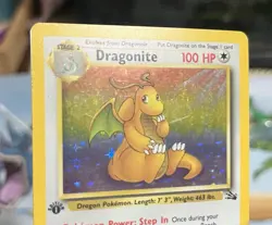 Pokemon TCG Dragonite Fossil Holo Card 4/62 1st Edition Holo Rare, LP Condition - Image 3