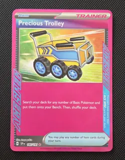 Pokemon TCG Precious Trolley Trainer Card Surging Sparks Ace Spec 185/191 - Image 1