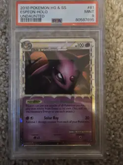 Espeon Prime 81/90 Undaunted Holo Rare Pokemon TCG Card PSA 9 - Image 1