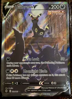 Umbreon V 189/203 Evolving Skies Ultra Rare Full Alt Art Holo Pokemon Card NM - Image 1