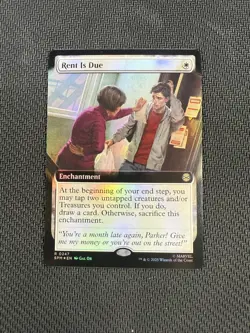 FOIL Extended Art Rent is Due SPM 0247 Rare MTG Marvel's Spider-Man - Image 1