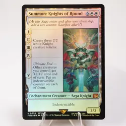 Summon: Knights of Round 36 Foil FIN Final Fantasy MTG NM See Video - Image 1