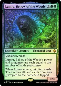 MTG Magic the Gathering Lumra, Bellow of the Woods (183/427) Bloomburrow NM FOIL - Image 1
