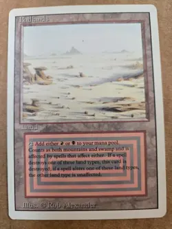 MTG Magic The Gathering LP Revised BADLANDS - Image 1