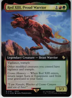MTG Red XIII, Proud Warrior (Extended Art) Foil NM Commander: FINAL FANTASY Magi - Image 1