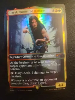 MTG FOIL Daryl, Hunter of Walkers 144 Secret Lair Series Magic Walking Dead LP - Image 1