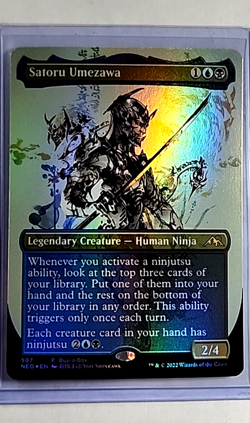 2022 MTG Magic The Gathering NEO Neon Dynasty Promo Foil #507 Satoru Umezawa - Image 1