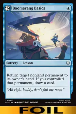 1x - Boomerang Basics - FOIL #46 (Lesson) - Avatar: The Last Airbender - CUC MTG - Image 1