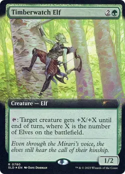 MTG Timberwatch Elf Secret Lair 0780 Foil Rare - Image 1