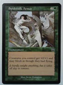 Spidersilk Armor *Common* Magic MtG x1 Mercadian Masques SP - Image 1
