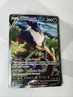 Pokemon TCG Honchkrow V Sword & Shield: Brilliant Stars 162/172 Holo Ultra Rare - Image 2