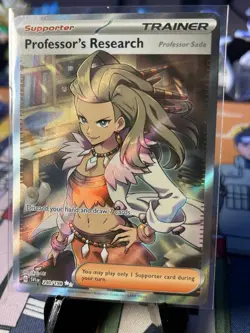 Professor's Research Full Art 240/198 Ultra Rare Scarlet & Violet Pokemon TCG NM - Image 2