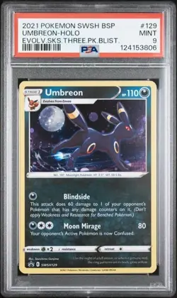 Umbreon - SWSH129 Sword & Shield Black Star Promo PSA 9 MINT - POKEMON TCG - Image 1