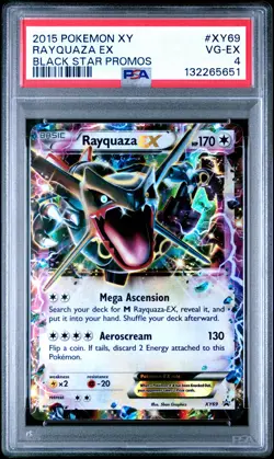 2015 POKEMON XY BLACK STAR PROMOS #XY69 RAYQUAZA EX PSA 4 - Image 1