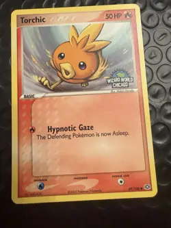 Pokemon TCG- Torchic Wizard World Chicago Rare Promo 2005 Ex Emerald #69 -NM - Image 1