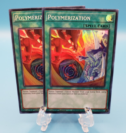 Yugioh! 2x Polymerization Alt Art RA03-EN051 Super Rare 1st Ed NM - Image 1