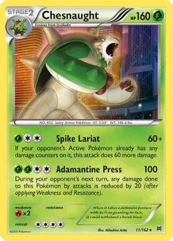 Chesnaught 11/162 XY: BREAKthrough Pokemon Card NM - Image 1