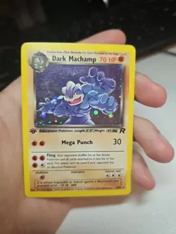 Dark Machamp Pokemon Card - Team Rocket Set, Holo Rare - MP - Image 1